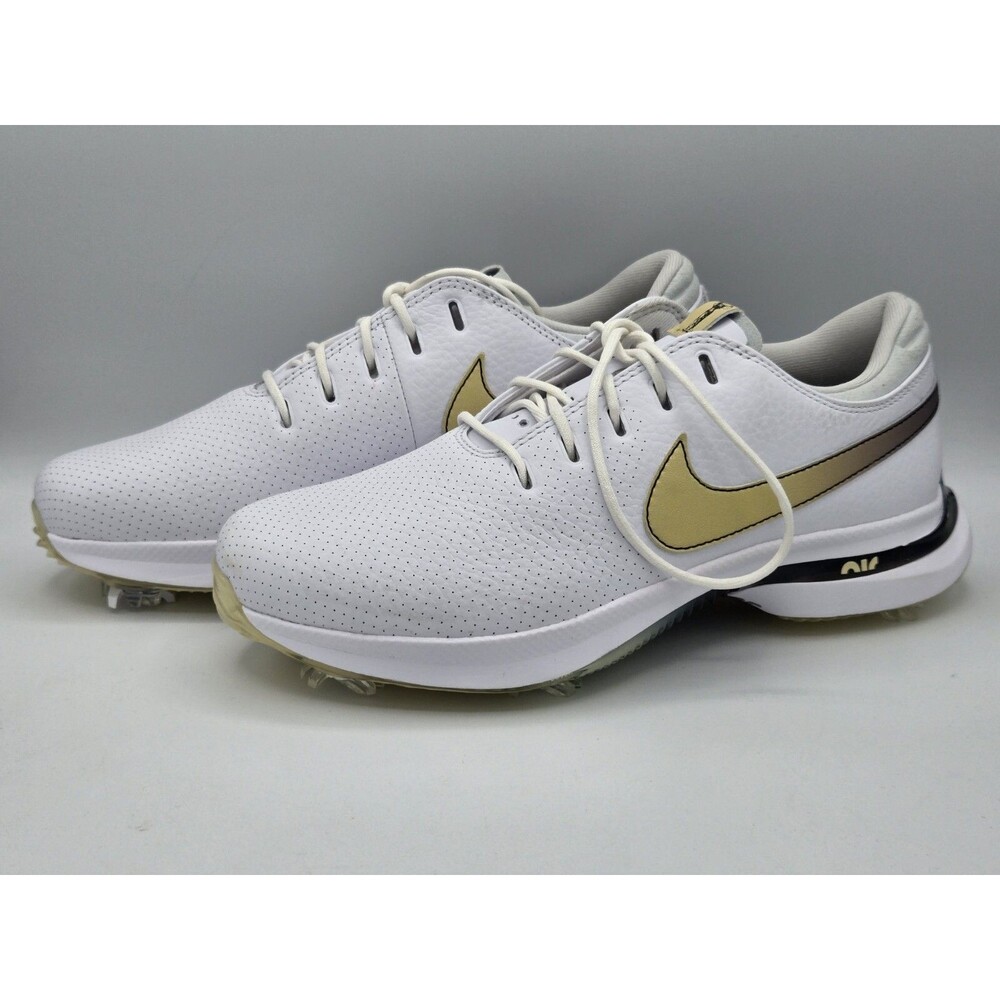 Nike Air Zoom Victory Tour 3 Mens Sz 7.5 Golf Shoes White Gold FQ3273-107